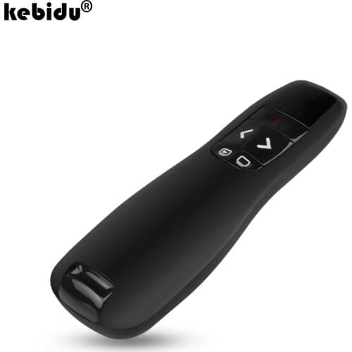 Kebidu R400 2.4Ghz USB Wireless Presenter Laser Pointer PPT Remote Controller Presenter Receiver Pointer Case Red Laser Pen