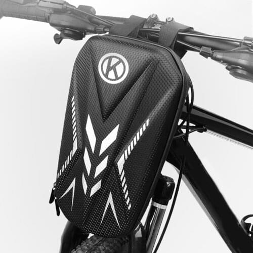 Large-capacity Bicycle Electric Scooter Front Handlebar Bag Waterproof Bike Front Tube Frame Hard Shell Bag Bike Accessories