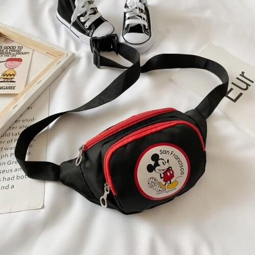 Disney Children Bag Mickey Mouse Anime Girls Chest Bag Fashion Boys Sports Waist Bag Childrens Waist Bag Baby Coin Purse Gifts