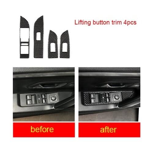 For Volkswagen Magotan 2012-2016 CC 2012-2018 passat B7 carbon fiber window lifting button trim 4pcs