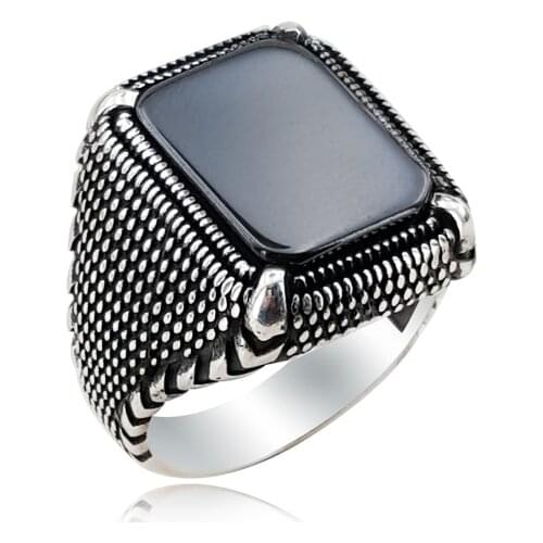 925 Silver Ring Original Hot Selling Antique Pattern Vintage Men Ring Jewelry Rings for Man English Men Rings Anillo Wholesale