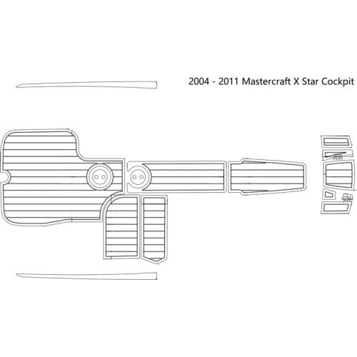 Custom EVA Foam Mat Non-slip Marine Floor Teak Deck Pads &Swimming Platform For 1/4" 6mm 2004-2011 Mastercraft X Accessories