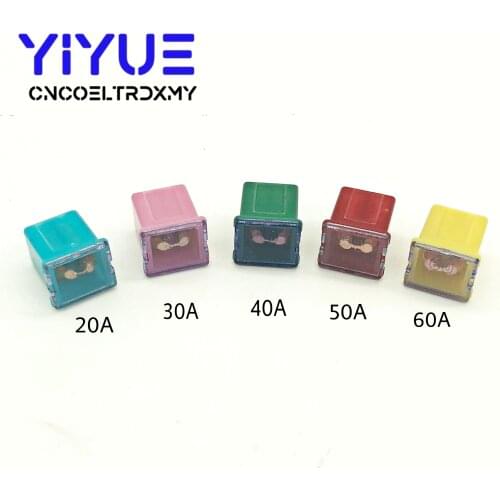 1pc Square Fuse 20A 30A 40A 50A 60A PEC LPJ Automotive Car Fuse Tube Waterproof Fuse Box for Nissan Honda Toyota,socket optional