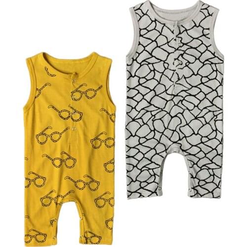 Summer clothing sleeveless vest with a childs coat Toddler Baby Boy Girl Jumpsuit Romper Playsuit Outfits Clothes