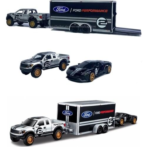 Maisto 1:64 Design Team Haulers 2009 Ford F-150 Car Trailer 2015 Ford Mustang GT Car model collection gift Toy boy