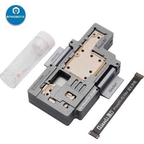 Qianli ISocket Jig Motherboard Test Fixture for IPhone X / XS / XS MAX Upper Lower Layers Logic Board Function Fast Test Holder