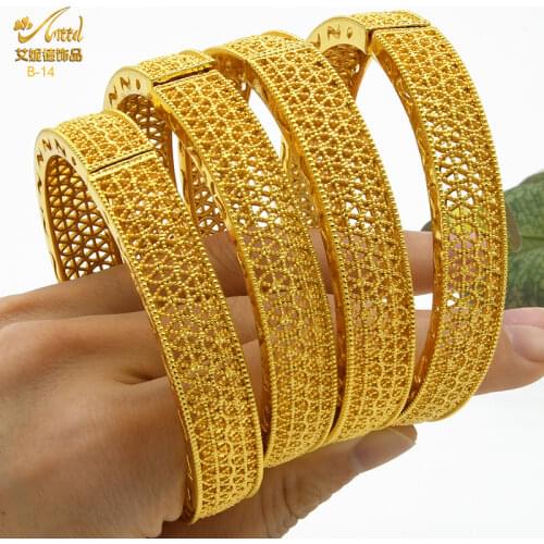 ANIID Women Bracelets Set Gold Plated Bangles Jewelry Charm Mom Sublimation Bts Vendors For Religious En Cuir Chain Female