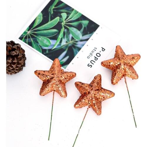 Christmas Ornament dusting Christmas flower branch Christmas tree ornament ornament Trinket simulation Christmas flower