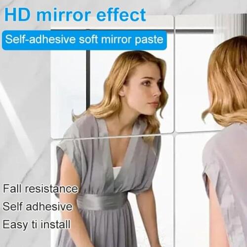 Self-Adhesive Soft Mirror Sticker Wall Decoration Mirror Wall Sticker