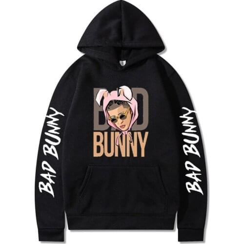 Autumn 2021 New Bad Bunny Hoodies Sweatshirts Men/Women Casual Fleece Hip Hop Hoodie Popular Harajuku Pullover Streetwear Coats