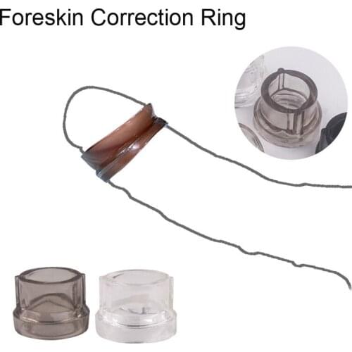 Penis Ring Glans Delay Trainer Foreskin Correction Foreskin Resistance Complex Ring Cock Penis Lasting Erection Rings Sex Toys