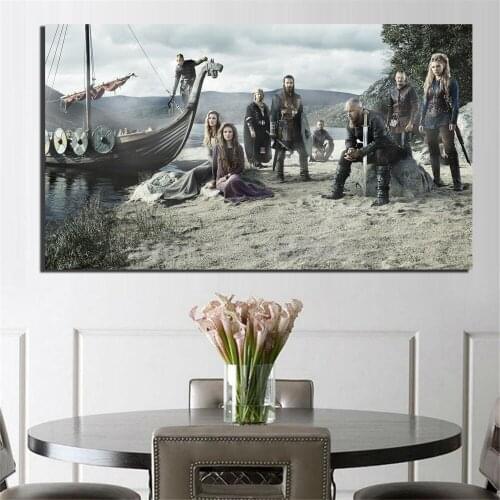TV Series Vikings Poster Movie Wall Art Paintings On Canvas Modern Art Decorative Pictures For Living Room Home Decor