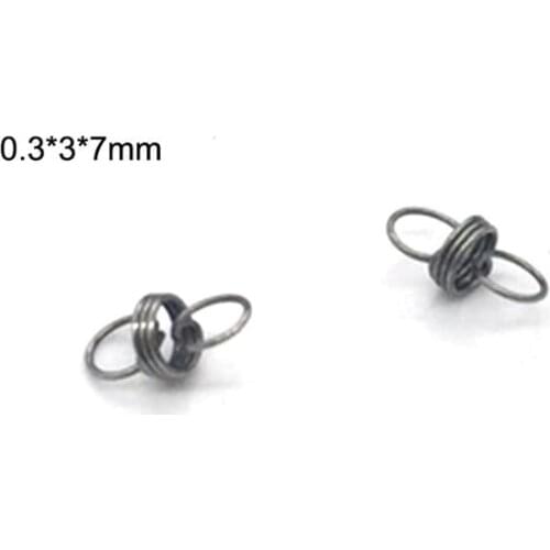 10pcs Stainless steel tension spring 0.3mm wire diameter extension spring with tring mini type NEW wholesale