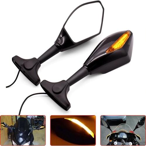Universal Motorcycle LED Turn Signals Rear View Side Mirrors For Yamaha XMAX125 XMAX250 XMAX400 XMAX300 VMAX