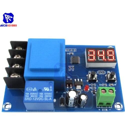 XH-M602 3 Bits LED Digit Tube Panel CNC 3.7-120V Lithium Battery Charging Control Module Switch Protection Board