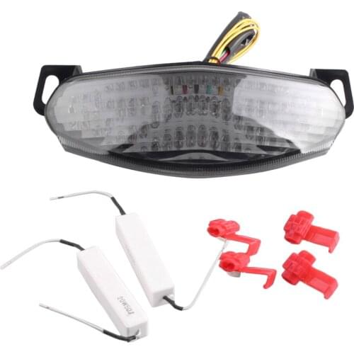 Motorcycle Rear Tail Light Brake Turn Signal Integrated LED Lights For Kawasaki Ninja 650R ER-6 ER6 2009 2010 Clear