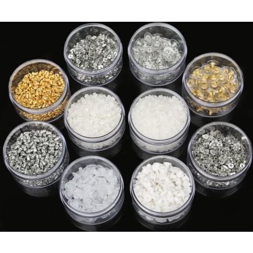 100-600Pcs DIY Craft Accessories Metal/Silicon Stud Earring Back Stoppers Ear Post Nuts Jewelry Findings Components