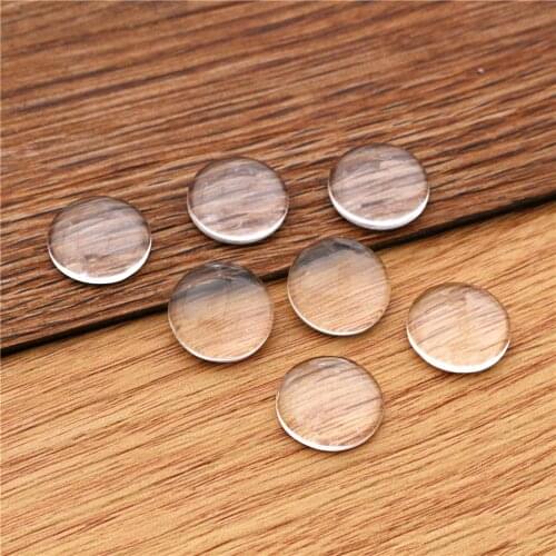 20pcs/lot 14mm Round Flat Back Clear Glass Cabochon, High Quality, Lose Money Promotion!!!(Z2-04)