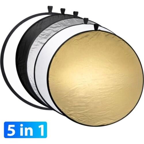 5 in 1 80cm Round Collapsible Camera Lighting Photo Disc Photography Reflector