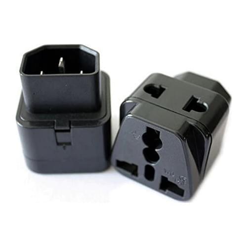 LBSC 2 in 1 IEC C14 to Universal Female AU US UK EU C13 &1 Adapter Power Plug/Socket ( 1 PCS)