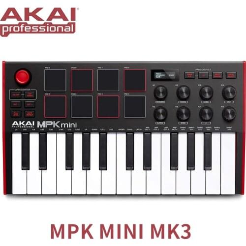Akai professional MPK Mini MK2 MKII - 25 key ultra portable USB MIDI drum pad and keyboard controller