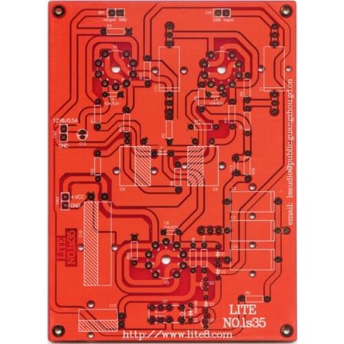 Free shipping 1pair LS35 JADIS split tube pre-PCB blank 100 (two PCS)