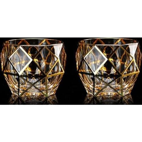 Whiskey Luxury Wine Glass European Style Handmade Bartender Kit Brandy Glass Set Tequila Carafe En Verre Bar Accessories DG50BS