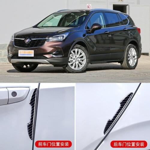 For Buick Series Car Side Door Edge Mirror Guard Bumper Trim Protector Stickers 6pcs Carbon Fibre Car Assessoires