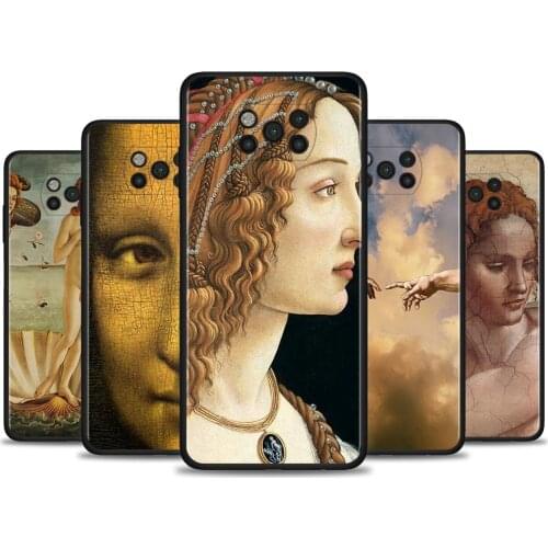 Art Paintings The Birth Of Venus Capa for Mi Note 10 Pro Case For Poco X3 NFC M3 Pro M3 F3 F1 Caso For Xiaomi CC9 Pro A3 A2 Lite