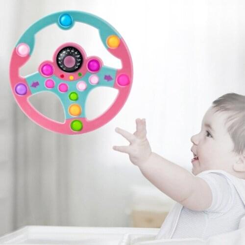 Fidget Hand Toy Push Bubble with Steering Wheel Popper Party Favor Funny Gift Silicone Sensory Toy for Kid Stress Relief