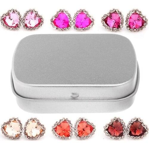 Storage Box Mini Jewelry Candy Coin Key Organizer Tin Flip Silver Gifts Packing