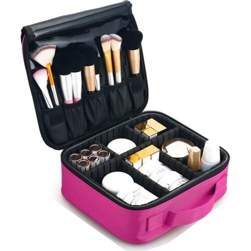 Cosmetic Storage Bag Waterproof Makeup Organizer PU Storage Box Multi-function Travel Organizer Portable Divider Beauty Box