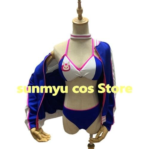 Customize,Free Shipping! Overwatch D.VA Bunny Girl Cosplay Costume,Custom Size Halloween Wholesale