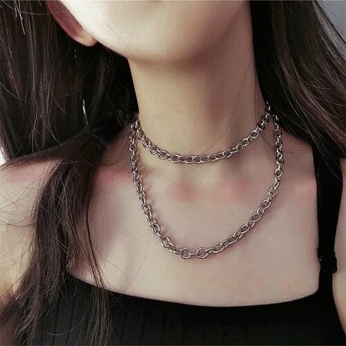 EXVOID Leather Adult Game Thick Chain Necklace BDSM Bondage Choker Punk Sex Shop Sex Neck Collar Slave Restraint Fetish