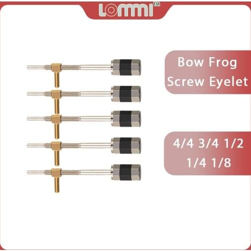 LOMMI 5PCS 4/4 3/4 1/2 1/4 1/8 Metal Bow Frog Screw Tip Endpin Eyelet For Violin Viola Cello Double Bass Bow Repair Violin Tool