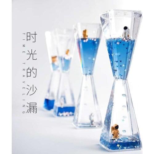 Creative Time Hourglass Timer Astronaut Quicksand Decompression Oil Drop Liquid Decoration Home Decoration