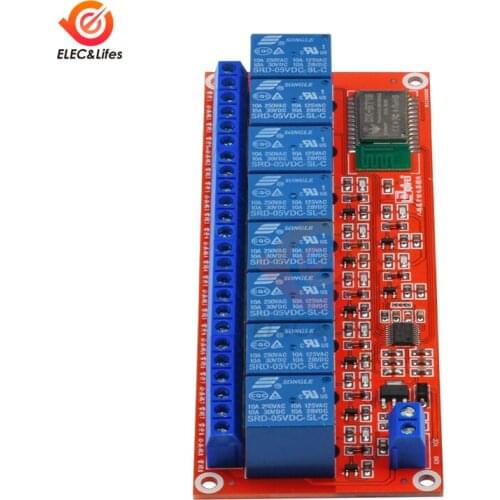 DC 5V 12V 8Channel Relay Module Bluetooth Wireless Control Switch for Android Smart Mobile Phone App Control Momentary Interlock