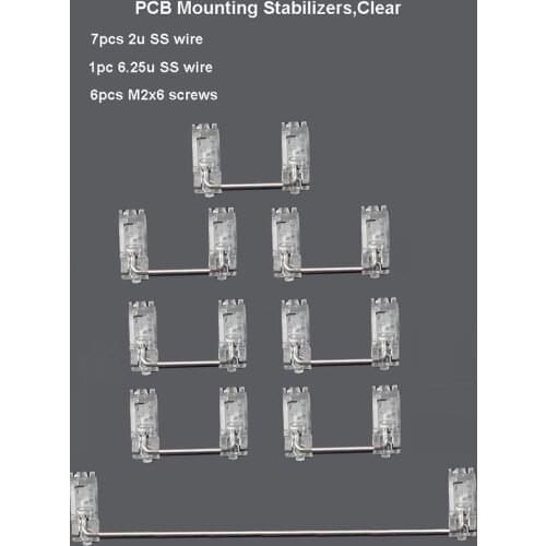 Keycap Stabilizers Cherry Style for Plate Mounting PCB Mounting for Cherry MX Switches Mechanical Keyboards 2u 6u 6.25u 7u