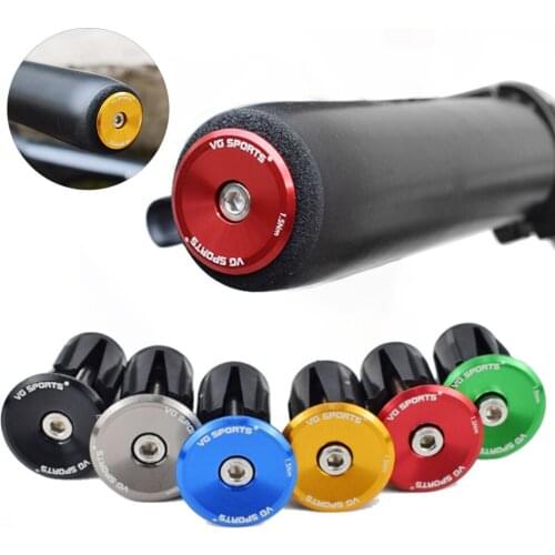 1 Pair Bike Grips Handlebar Cap Aluminum Alloy Cycling Handle Bar End Plugs Bicycle Parts Mountain Bike Accessories MTB Grips