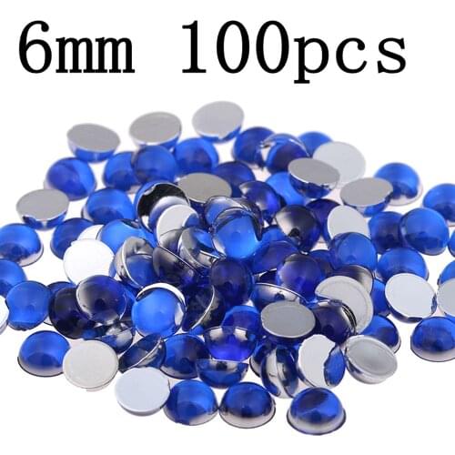 Nail Decorations 6mm 100pcs Flatback Acrylic Rhinestones Art Nails DIY Craft Backpack Garment Accessories