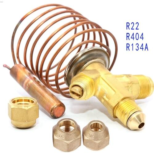 TH THW thermal expansion valve internal and external balance suitable for R22/R404/134A refrigerant in fry-type ecaporator