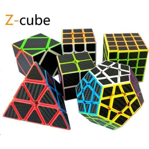 ZCUBE 7 kinds Carbon Fiber Sticker Speed Magic Cubes Puzzle Toy Children Kids Gift Toy Youth Adult Instruction