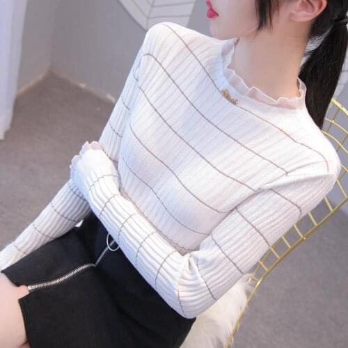 Women Knitted Basic long sleeve Sweaters Solid Autumn Winter Pullovers Female Sweater Slim High Quality lady unif jumper top