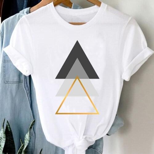 ZOGANK Casual Ladies Cute Printed Travel Fashion Geometry Graphic Tshirt Summer New Women 90s Clothes Tops Lady Print Female Tee