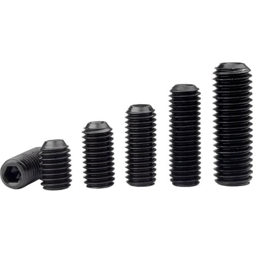 10/30/50PCS Socket Cup Point Grub Screws - Allen Key Black 304 Stainless M3 M4 M5 GB / T