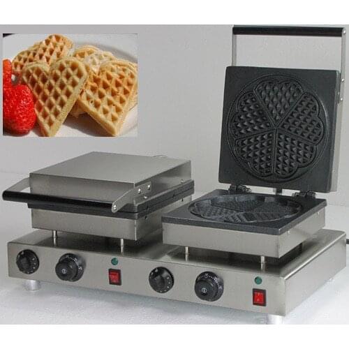110V_ 220v Electric double head heart shaped waffle makers