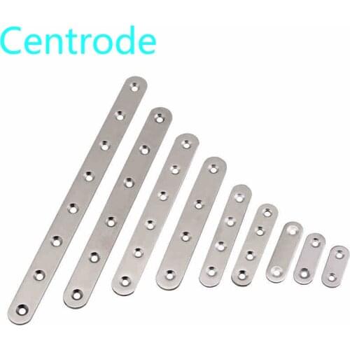 Stainless steel straight piece connector connection code straight piece iron flat angle furniture fixed 180 degree code 2Pcs