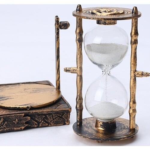 2 in 1 Retro Crystal Ball Hourglass Timer with Light Music Decoration for Desk Cabinet Living Room Home Dropshipping