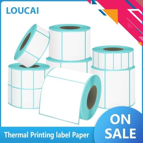 20-100mm Thermal sticker paper Thermal label paper Barcode sticker paper for sticker printer