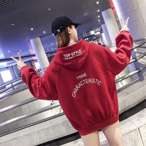 #2377 Autumn Winter Fashion Harajuku Hoodies Sweatshirts For Women Plus Size Letter Printed Hooded Sweatshirt Woman Streetwear